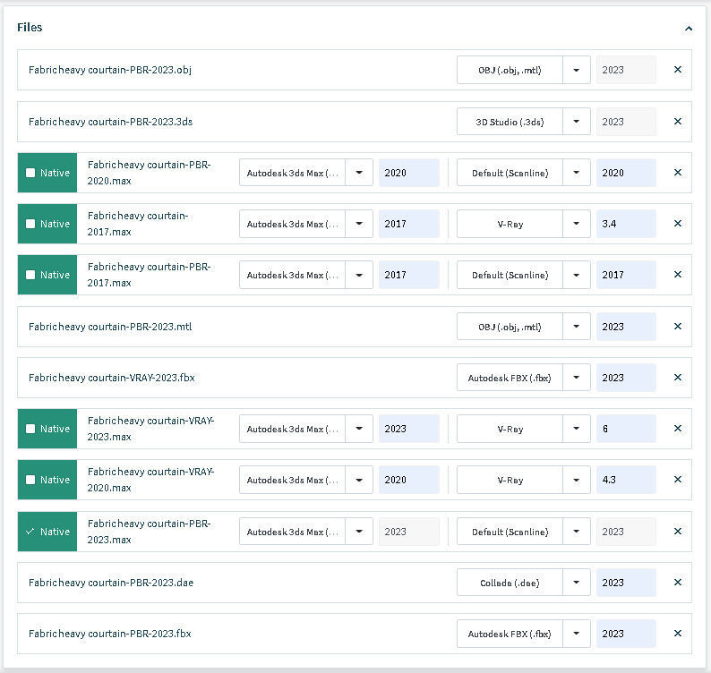Fabric heavy courtain 3D model_18