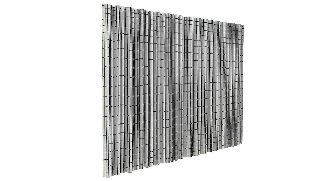 Fabric heavy courtain 3D model_10