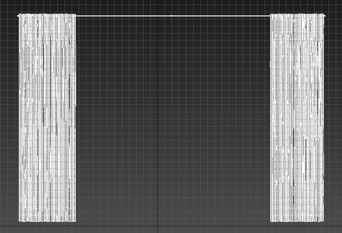 Fabric heavy courtain 3D model_14