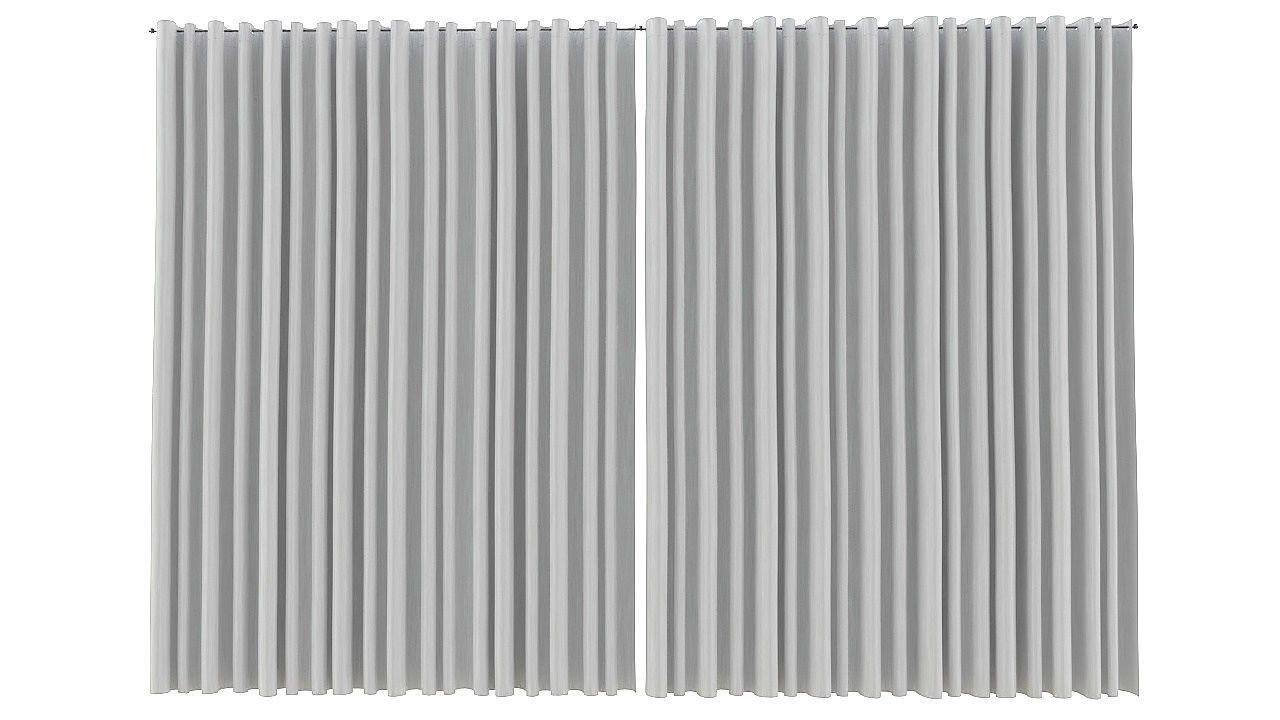 Fabric heavy courtain 3D model_5