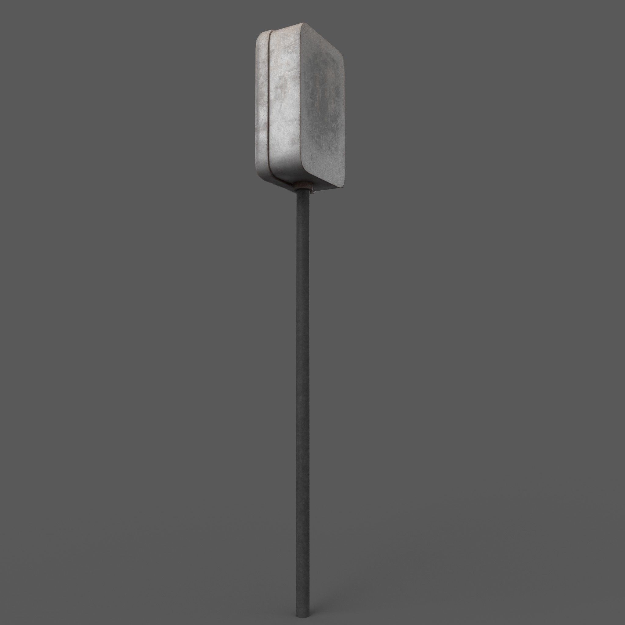 Vintage Wall Electric Box Low Poly Low-poly 3D model_5