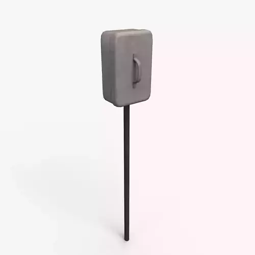 Vintage Wall Electric Box Low Poly