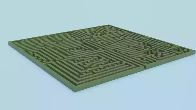 Maze of the Green Garden v4 Low-poly 3D model