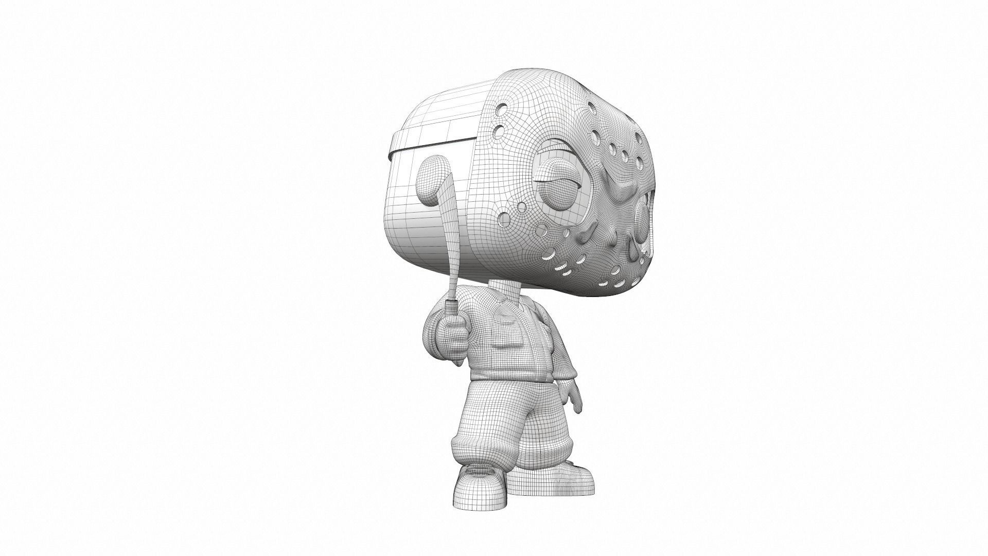 Funko pop Jason 3D model_11