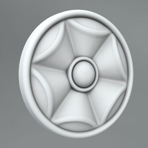 Carved Rosettes Medallions 3D model