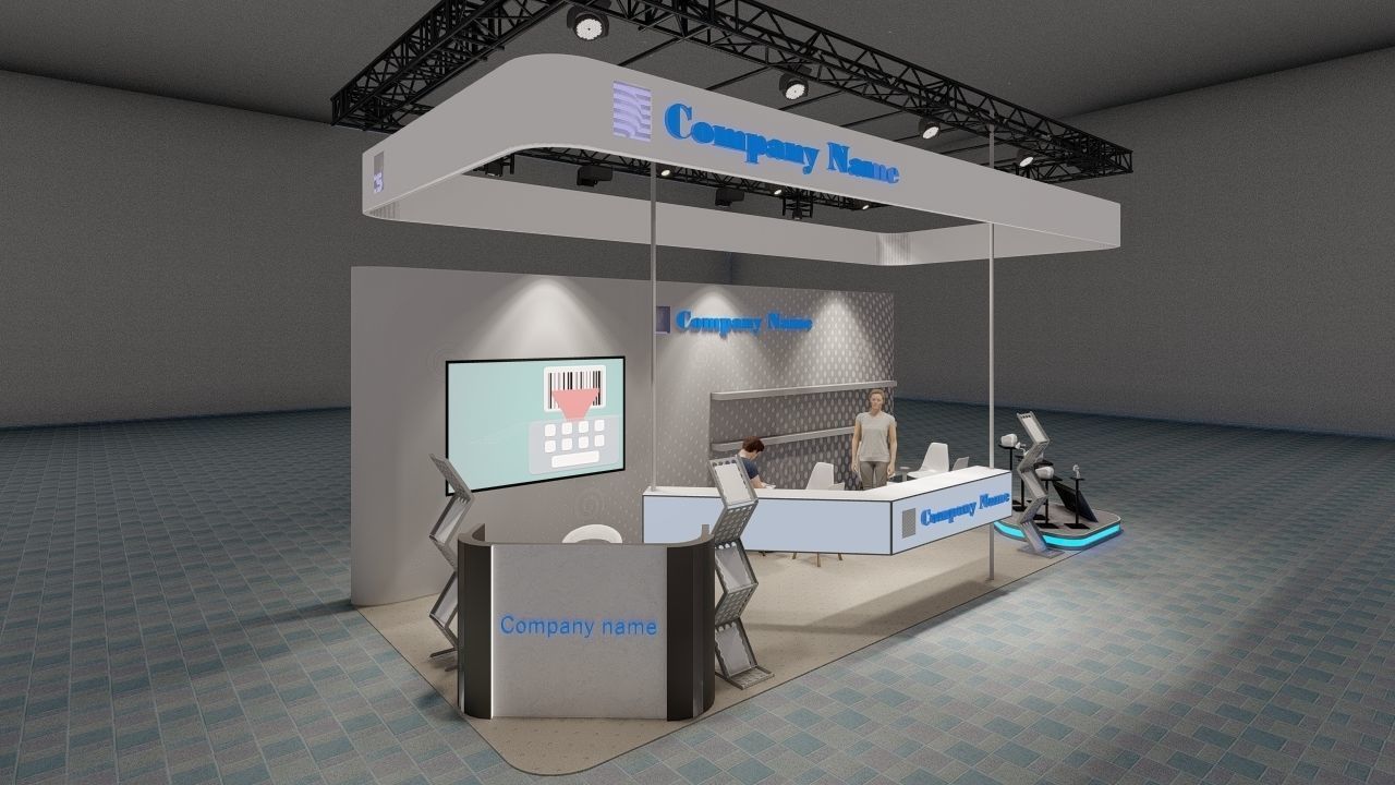 Exhibition top living room 3D model_1