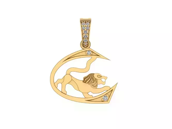 Lion pendant 3D print model