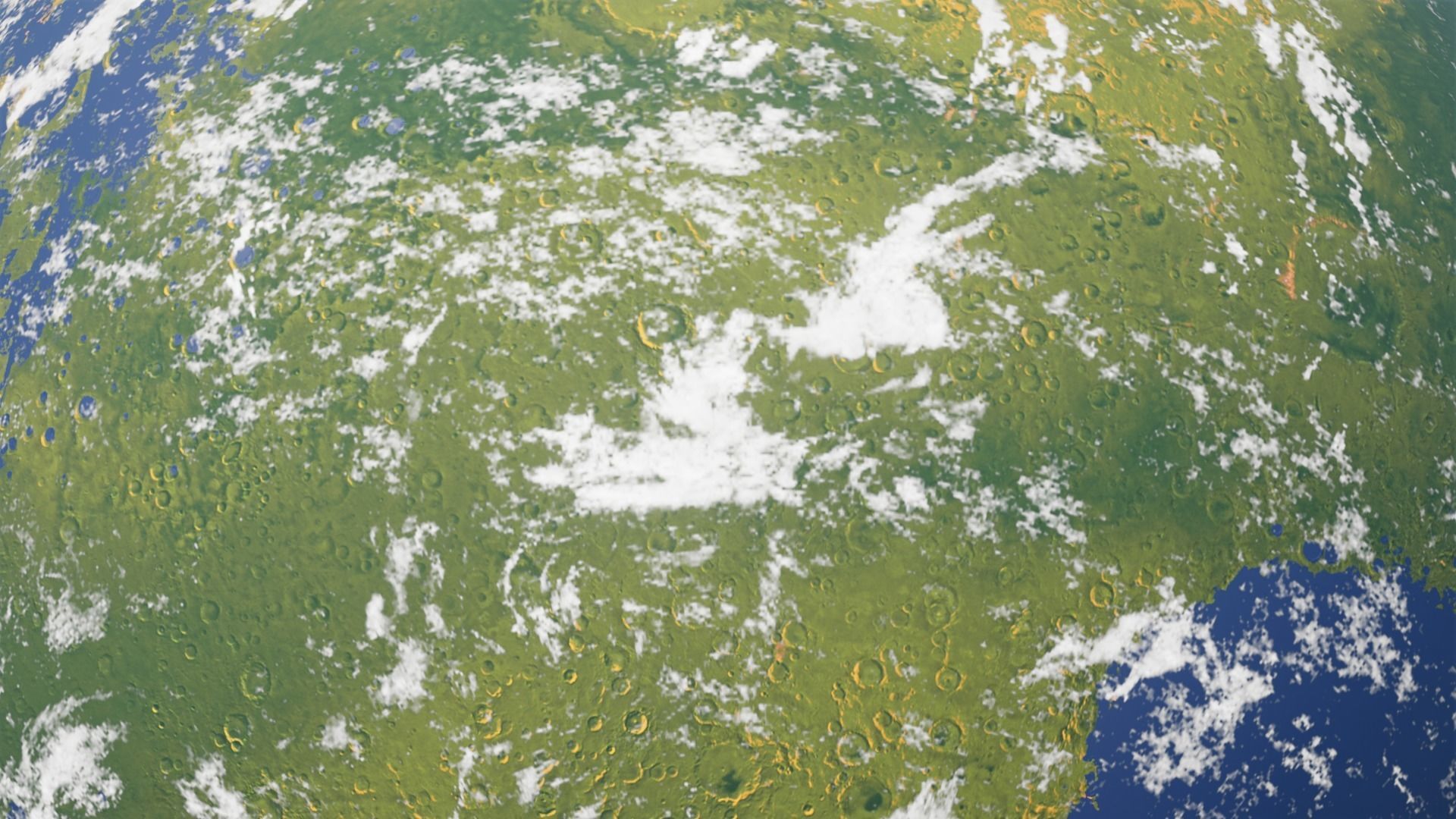 Terraformed Mars 6k textures low poly Low-poly 3D model_4