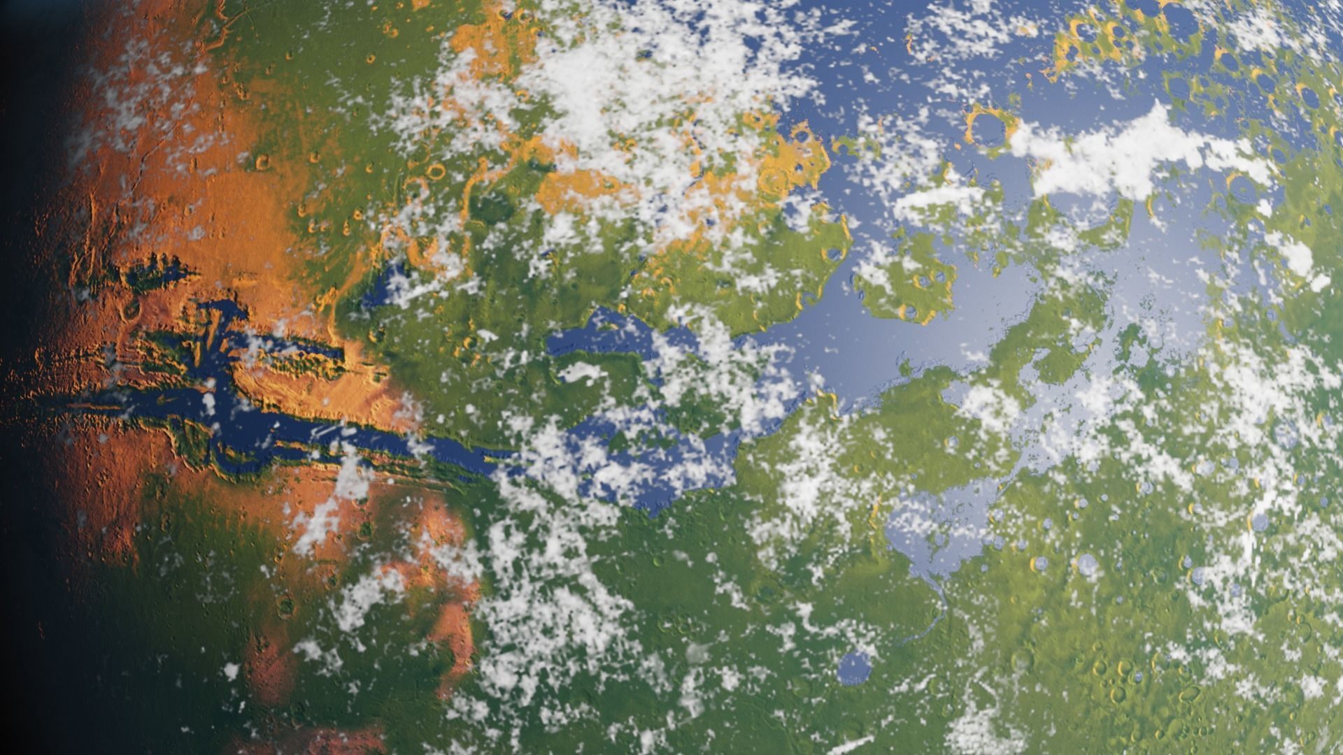 Terraformed Mars 6k textures low poly Low-poly 3D model_5