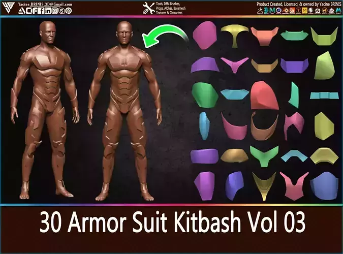30 Armor Suit Kitbash Vol 03