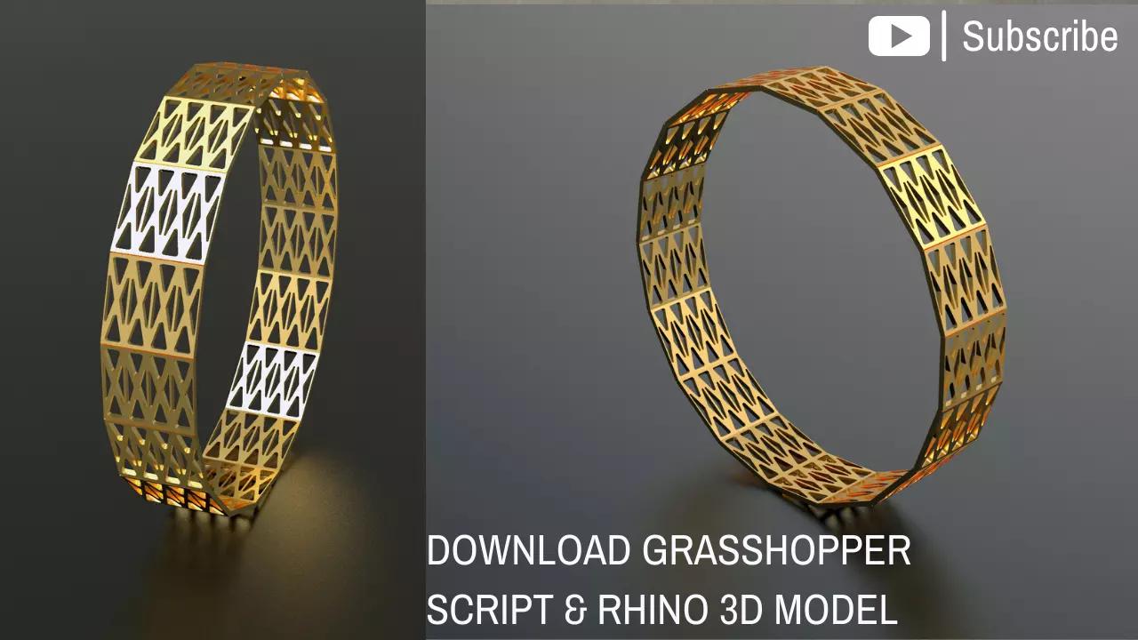 Grasshopper Jewelry Design Grasshopper Script and Rhino Model 3D model