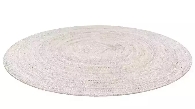 Round raffia carpet 3D model