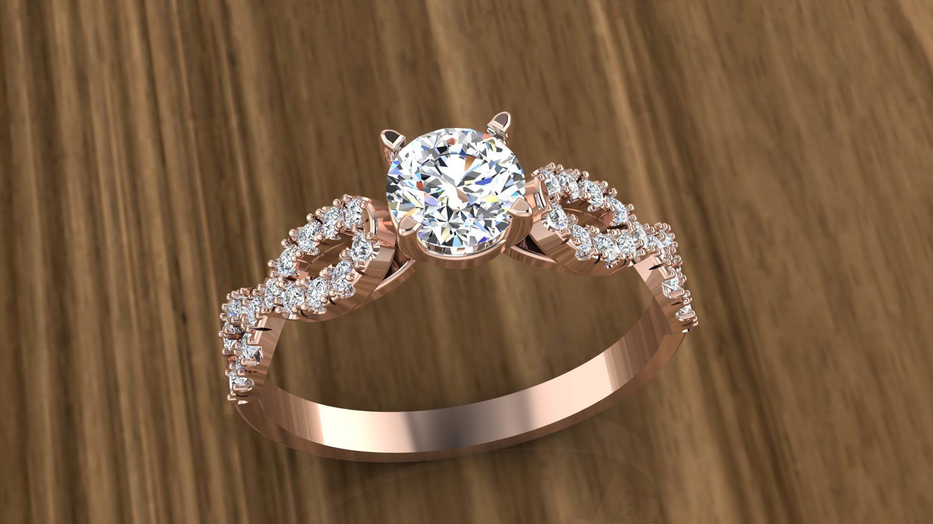 Jewelry Diamond Ring 3D print model_2