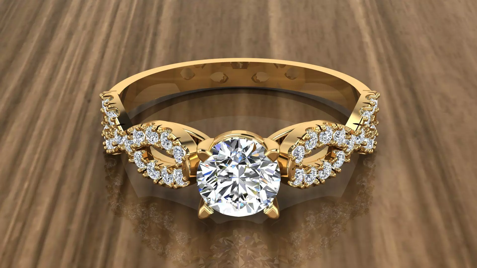Jewelry Diamond Ring 3D print model_0