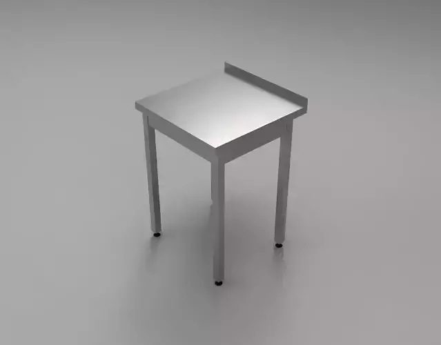 Work table stainless steel L 600 mm D 600 mm H 850 mm 3D model