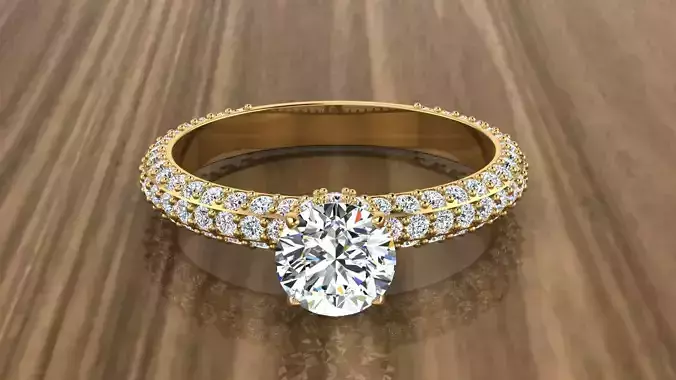 Jewelry Diamond Ring 3D print model