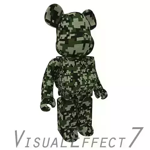 Camouflage Bear Brick 3D model