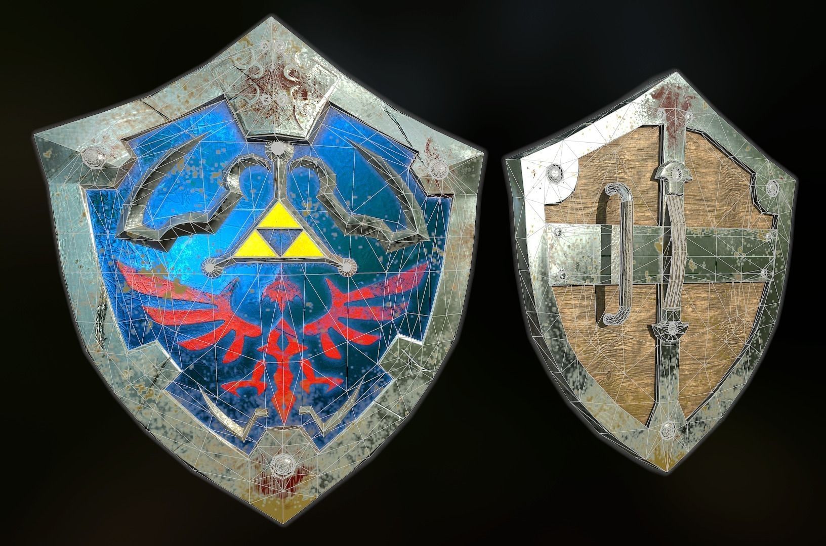 Hylian Shield Free low-poly 3D model_1