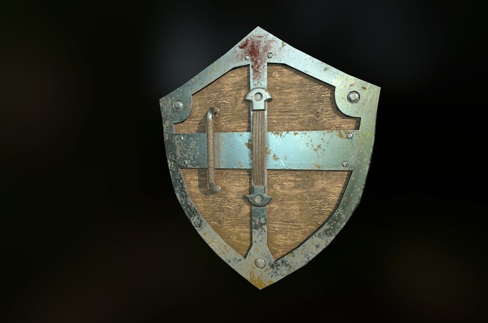 Hylian Shield Free low-poly 3D model_3