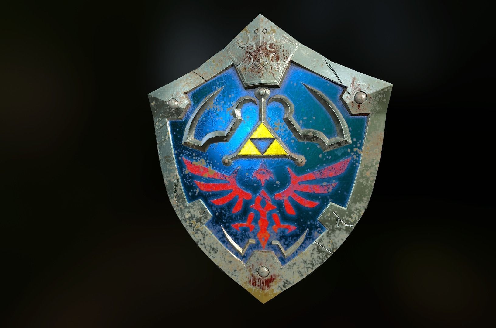 Hylian Shield Free low-poly 3D model_5