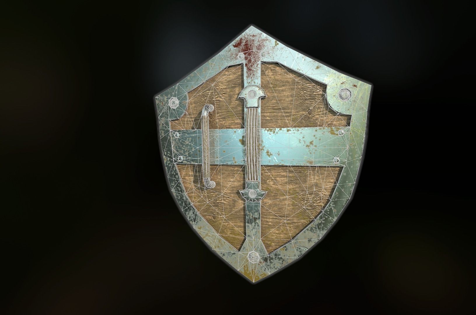 Hylian Shield Free low-poly 3D model_4