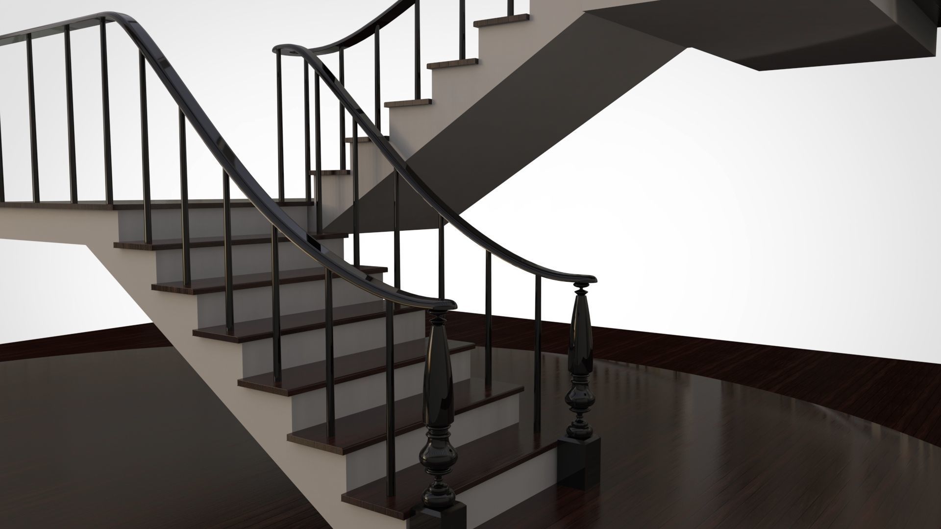 3D Stairs Model-Clasic 3D model 3D model_1