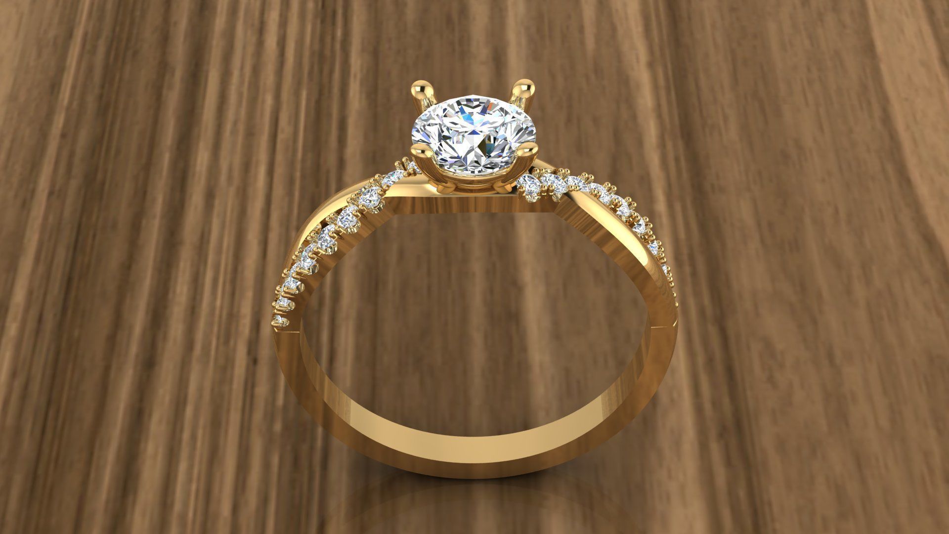 Jewelry Diamond Ring 3D print model_11
