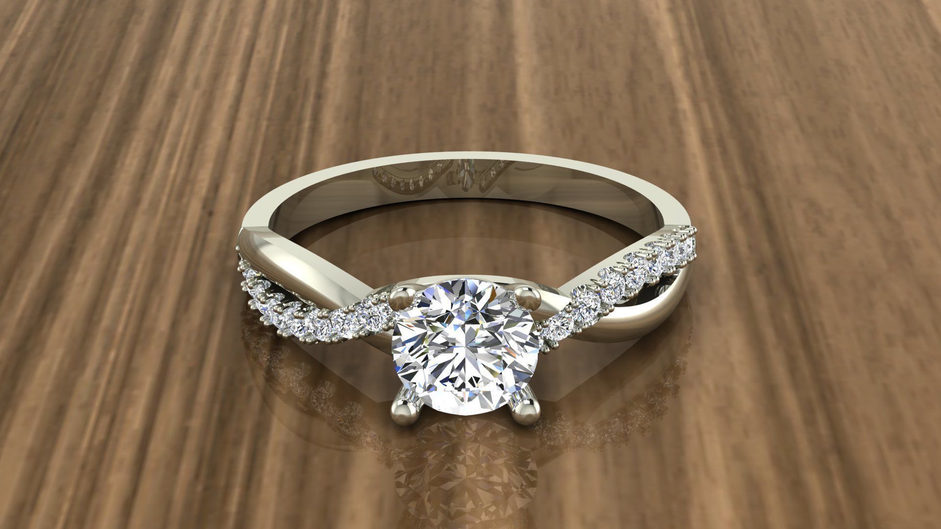 Jewelry Diamond Ring 3D print model_7