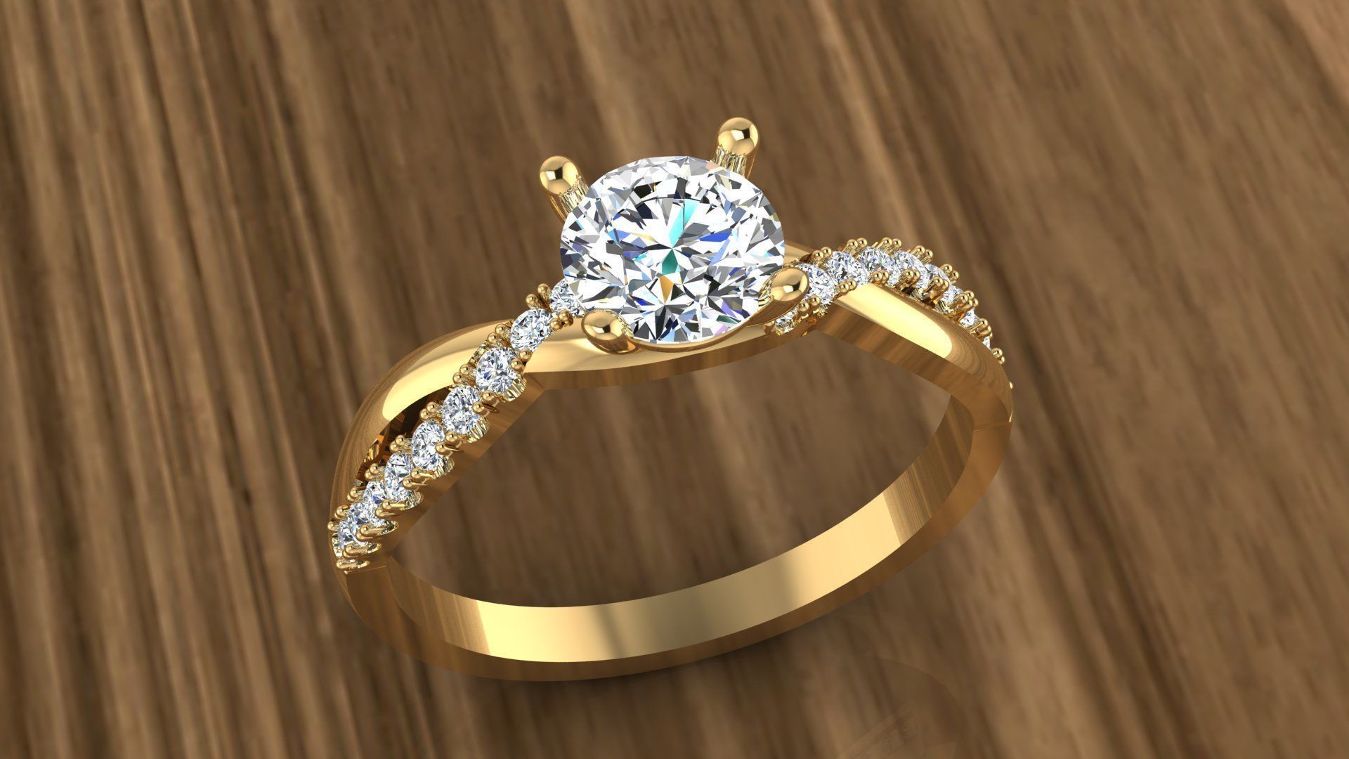Jewelry Diamond Ring 3D print model_9