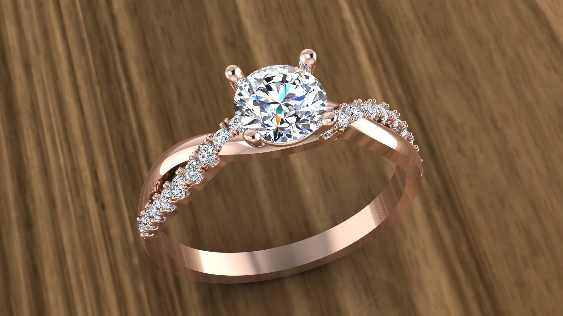 Jewelry Diamond Ring 3D print model_2