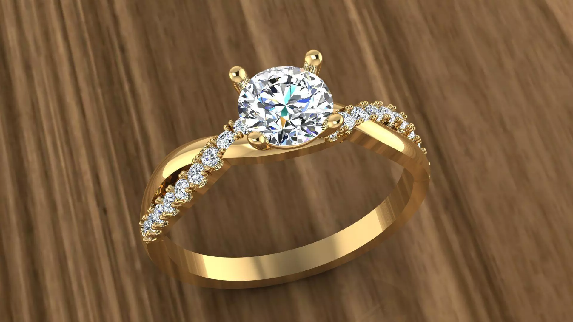 Jewelry Diamond Ring 3D print model_0