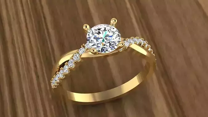 Jewelry Diamond Ring 3D print model