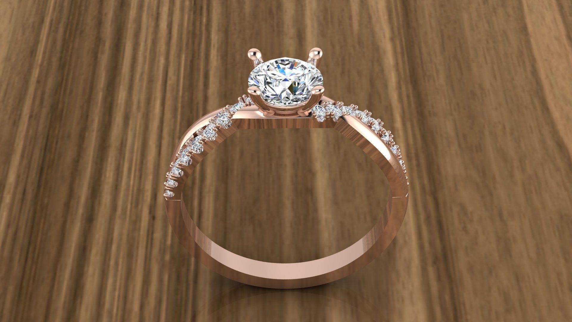 Jewelry Diamond Ring 3D print model_3