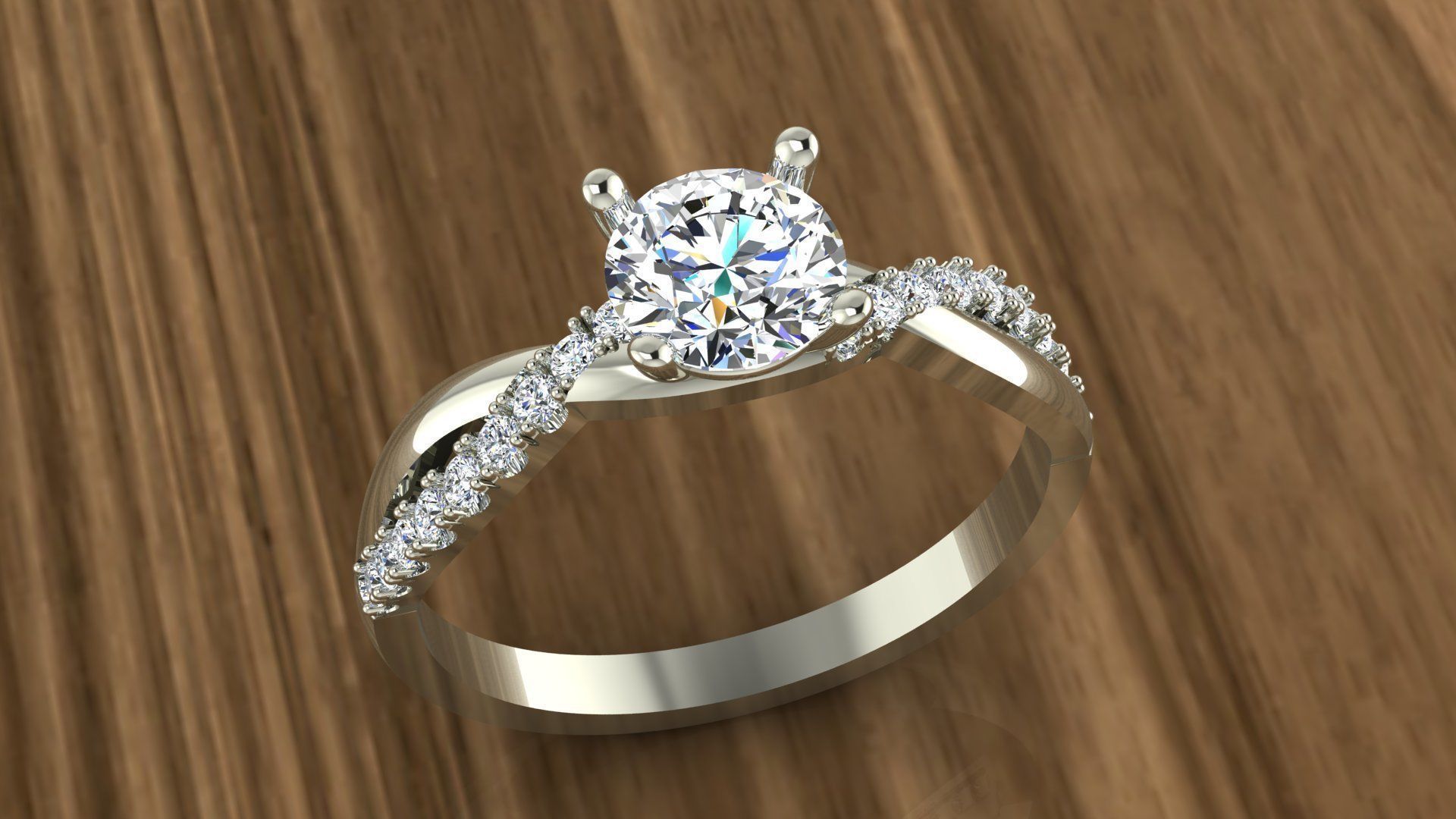 Jewelry Diamond Ring 3D print model_5