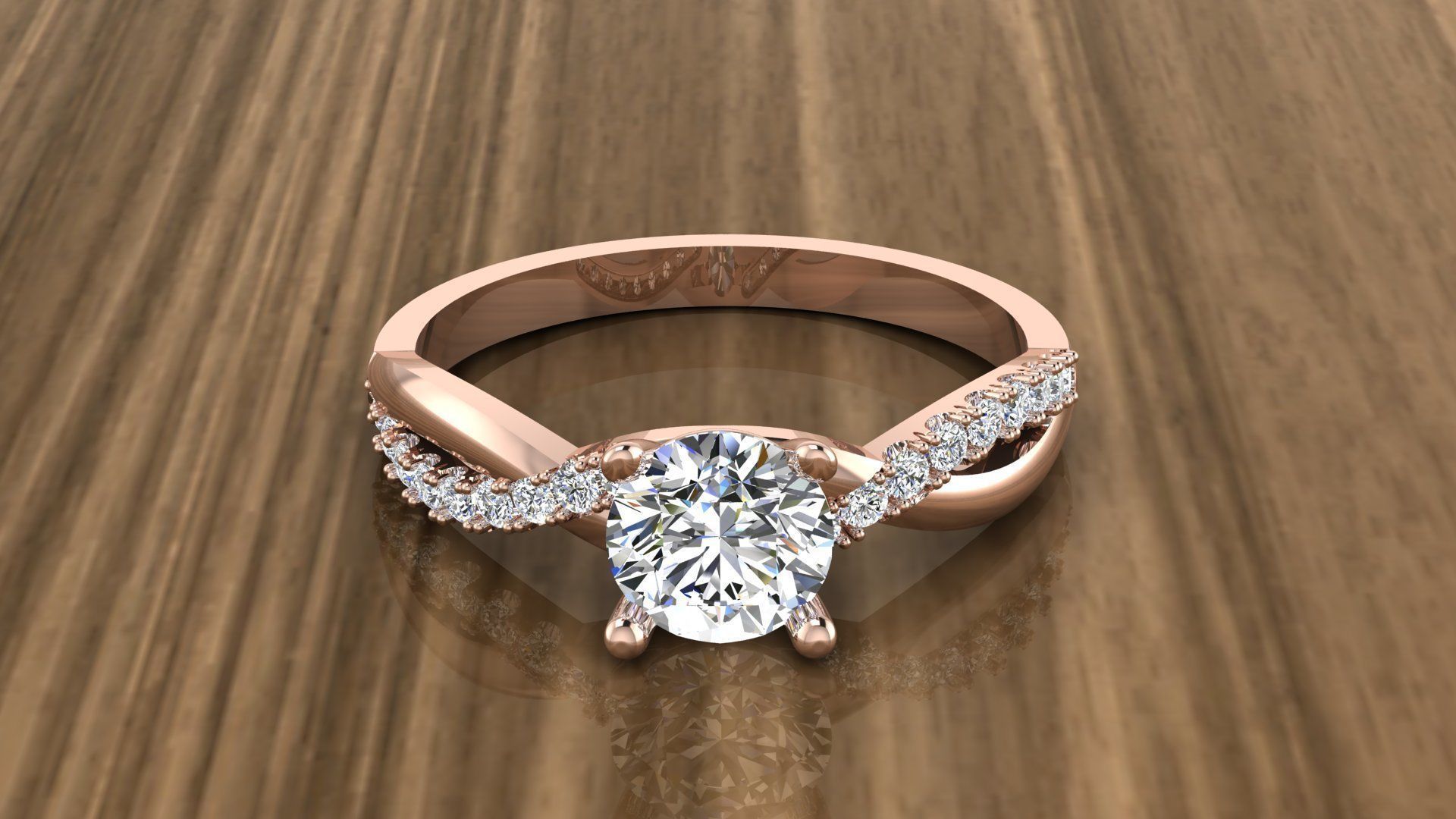 Jewelry Diamond Ring 3D print model_4