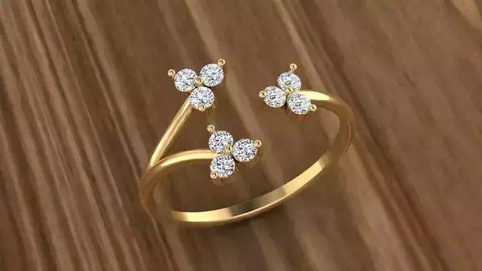 Jewelry Diamond Ring 3D print model