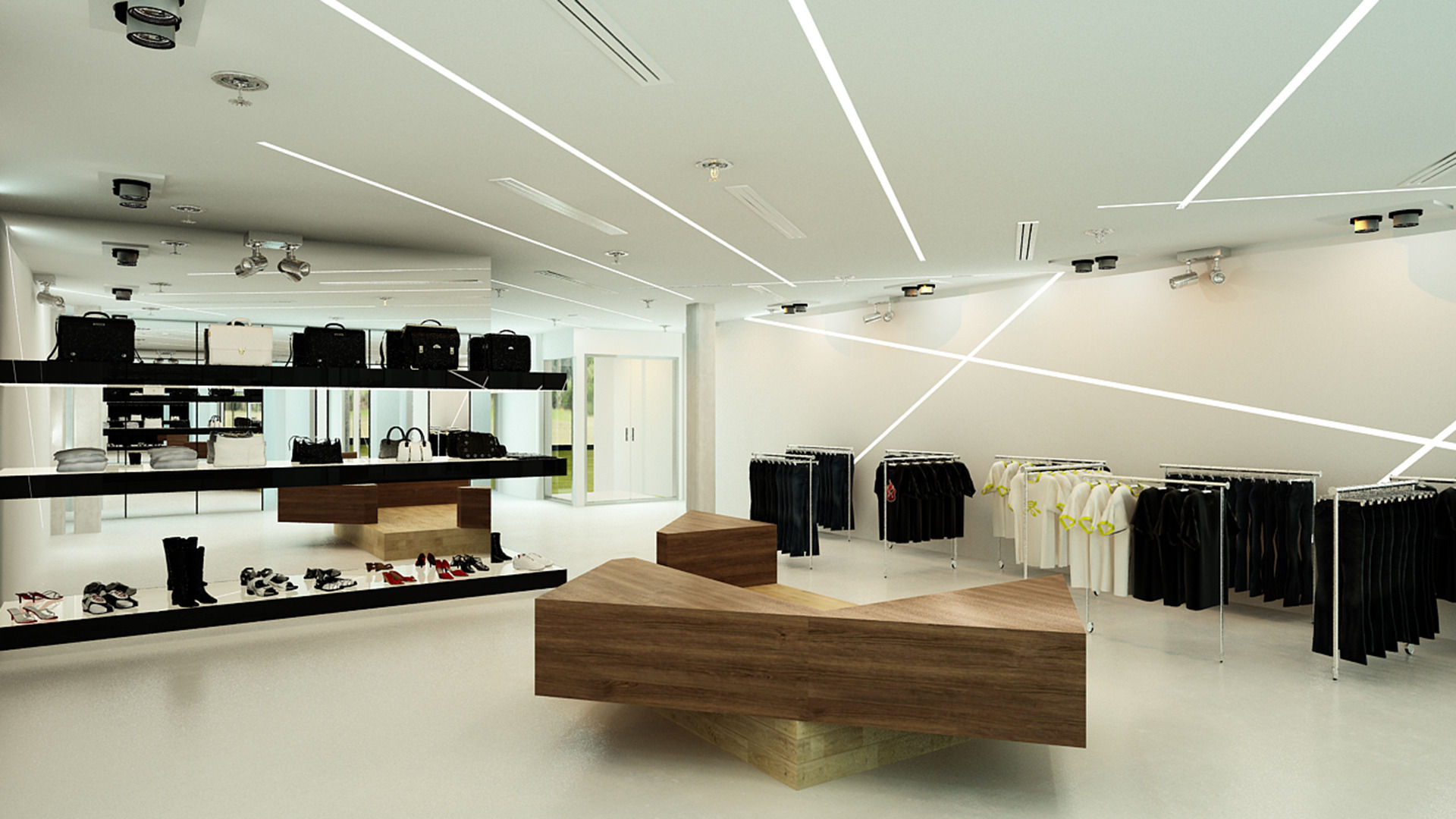 cloths shop interior 3D model_2