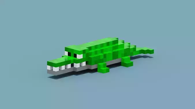 Voxel Crocodile