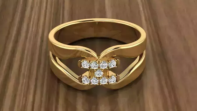 Jewelry Diamond Ring 3D print model