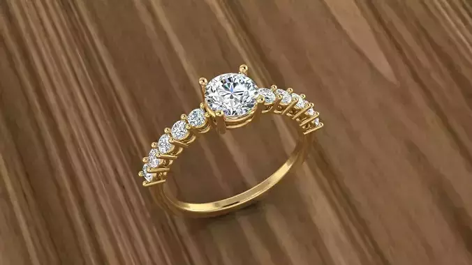 Jewelry Diamond Ring 3D print model