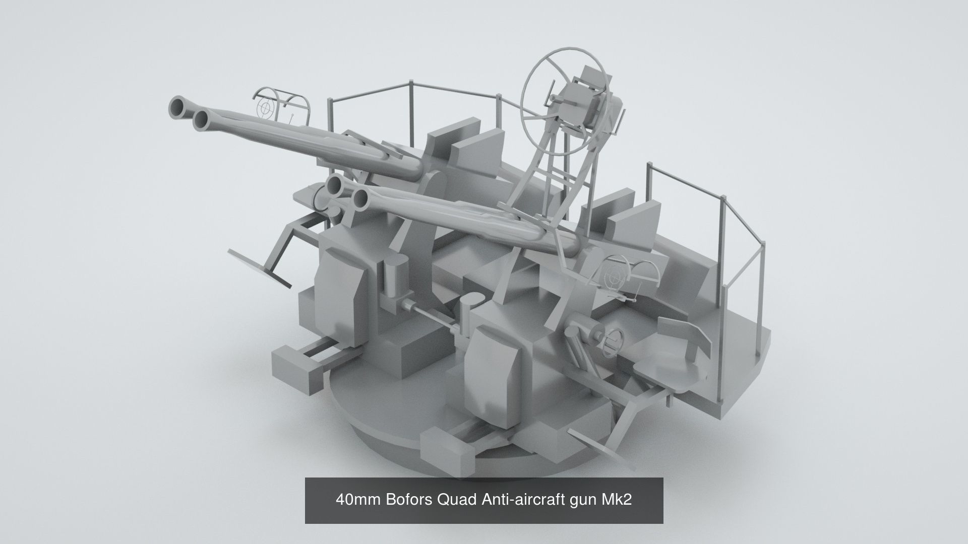 World War 2 United States Navy Artillery and Equipment 3D Model Collection_7