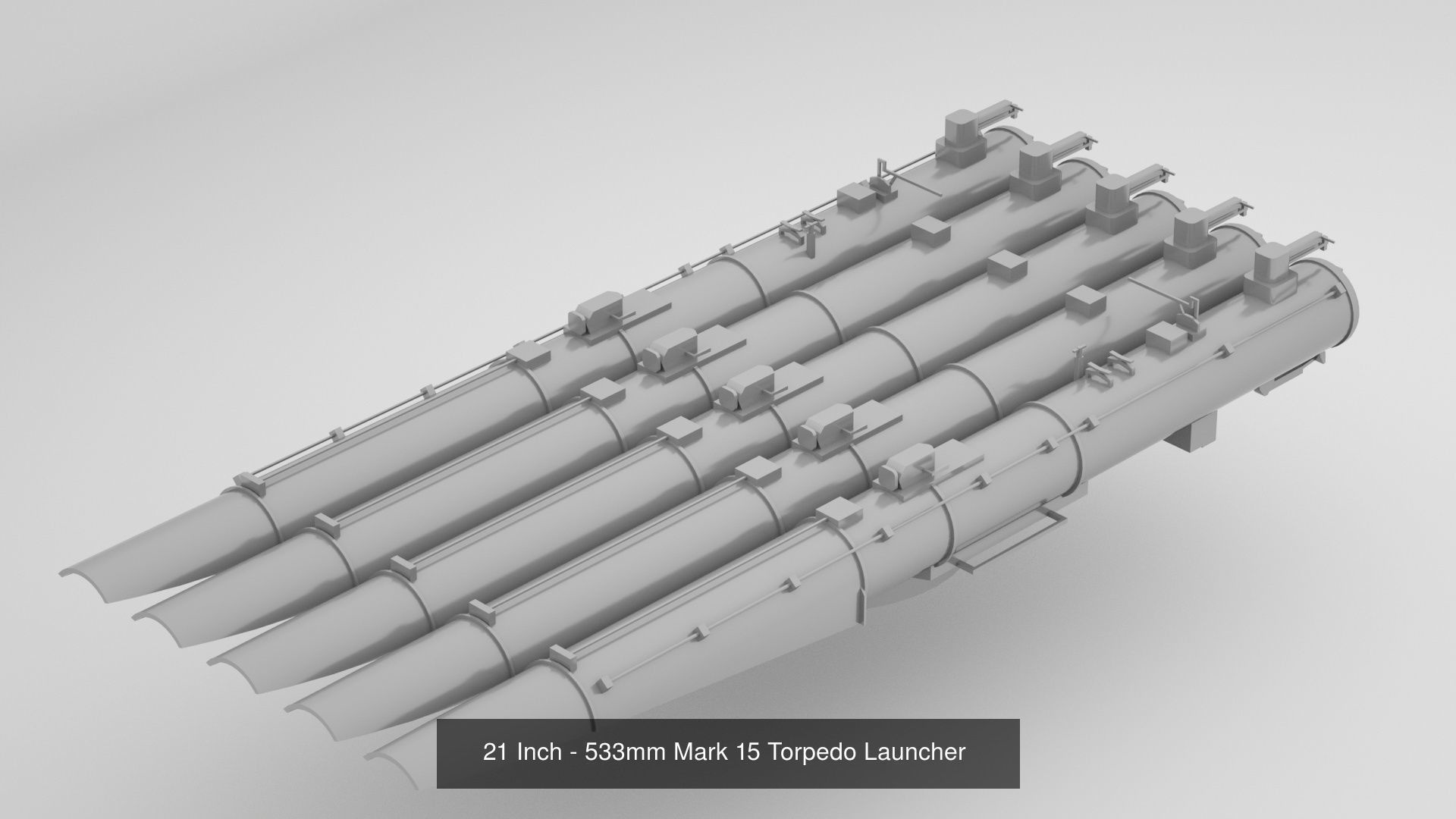 World War 2 United States Navy Artillery and Equipment 3D Model Collection_3