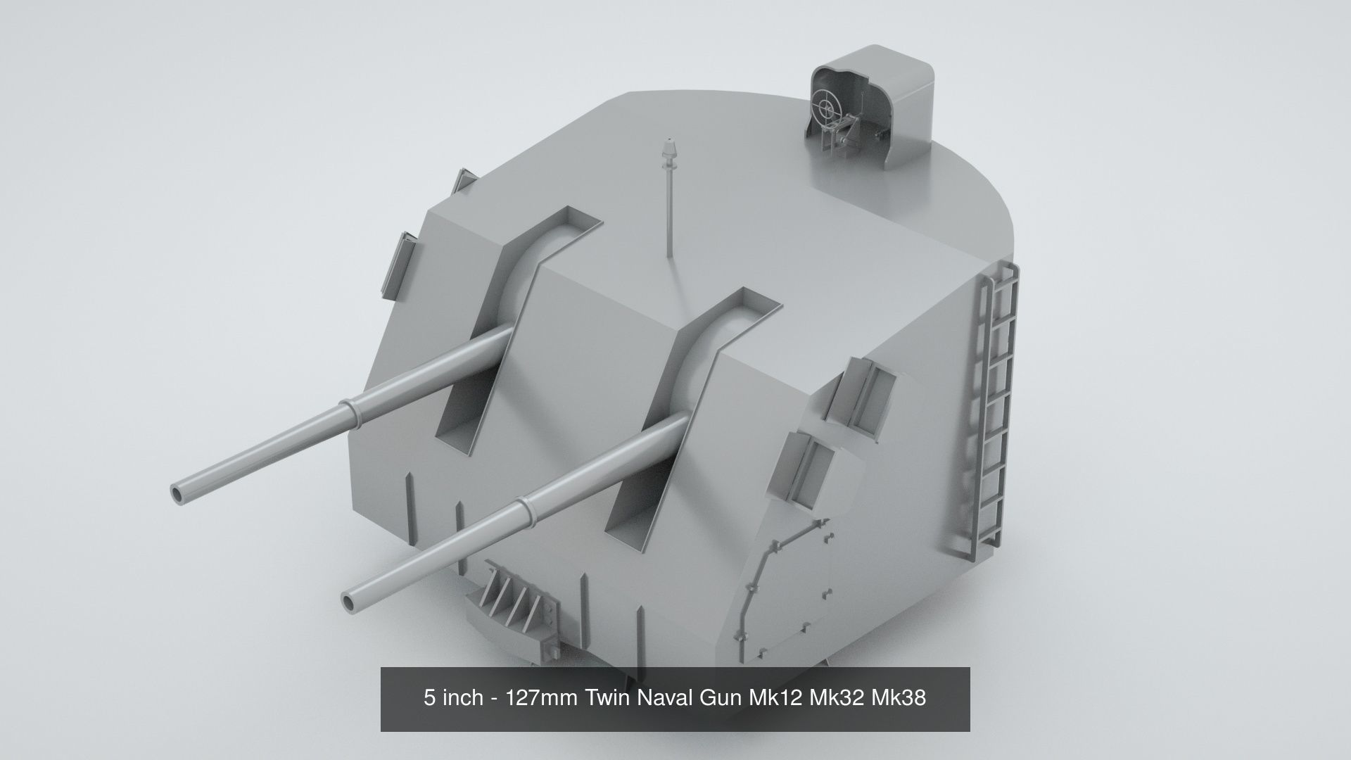 World War 2 United States Navy Artillery and Equipment 3D Model Collection_12