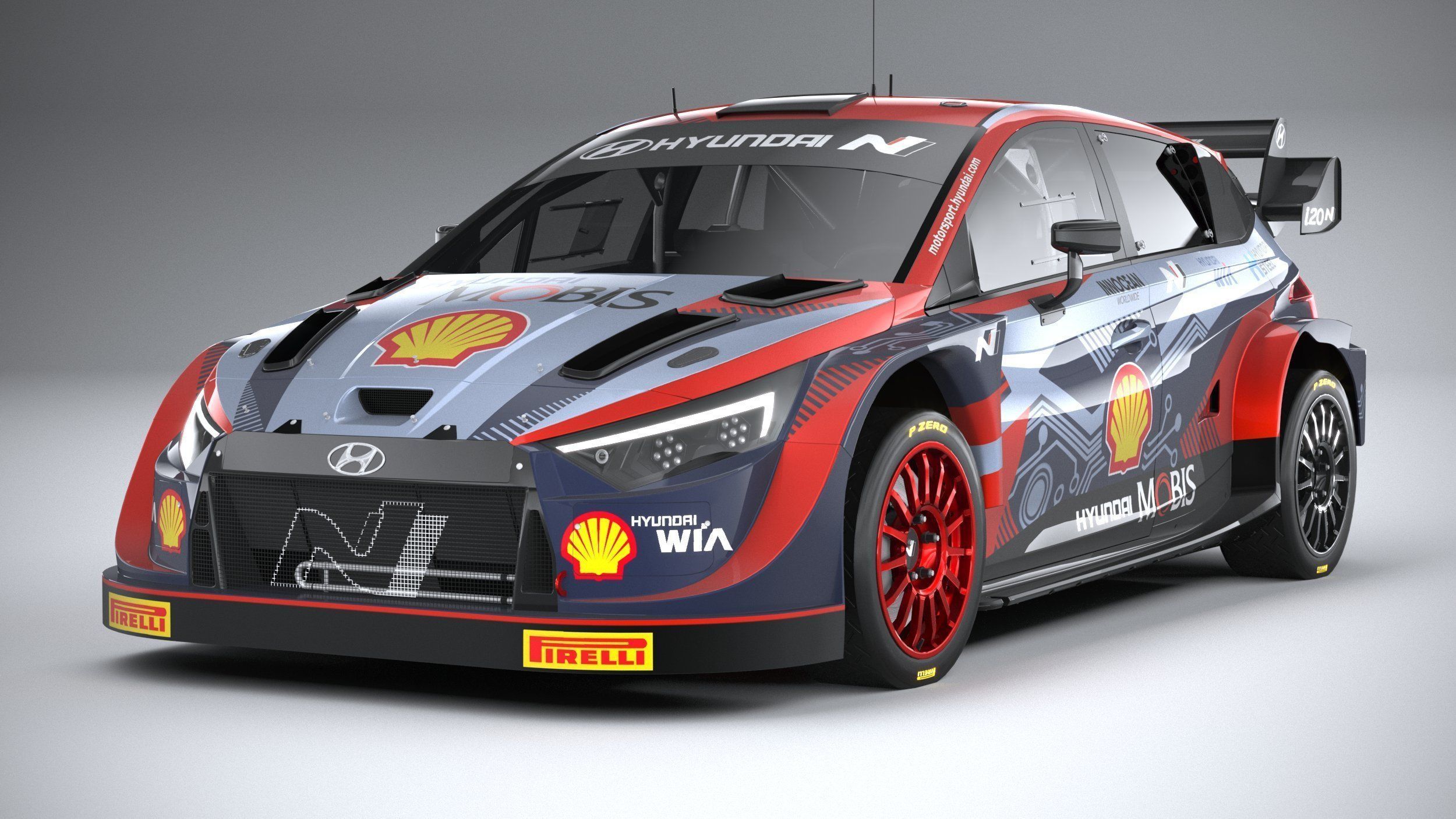 Hyundai i20 N WRC Rally1 2022 lowpoly 3D model | CGTrader