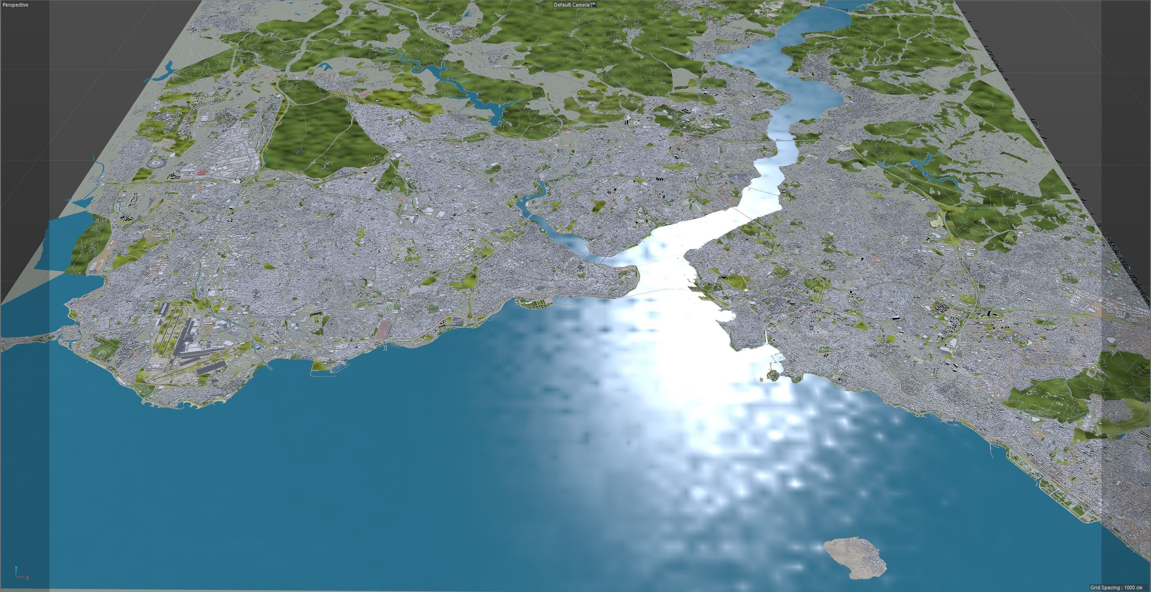 Istanbul City in Turkey Low-poly 3D model_15