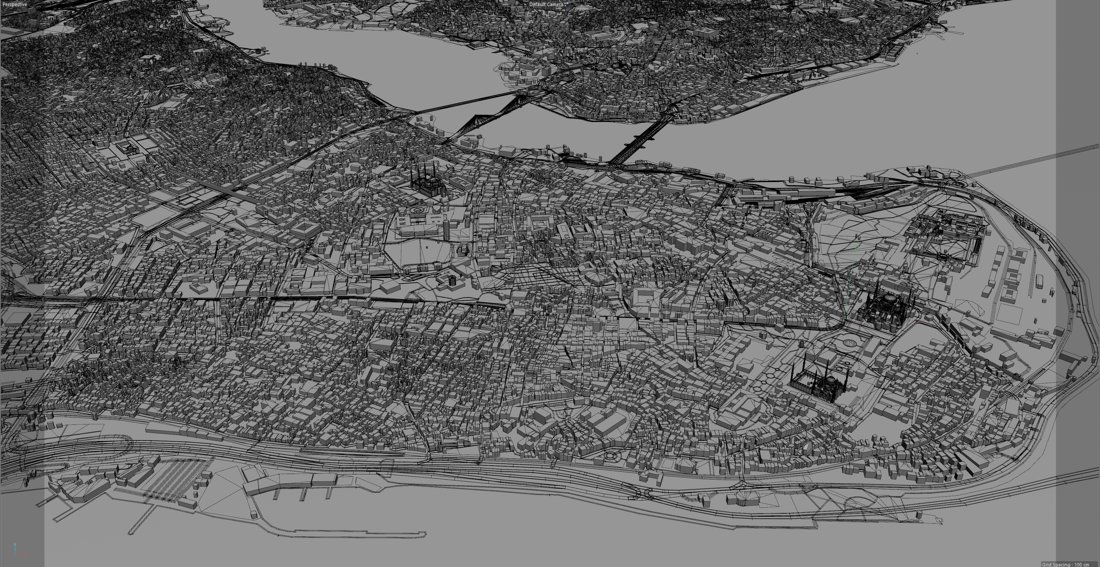 Istanbul City in Turkey Low-poly 3D model_16