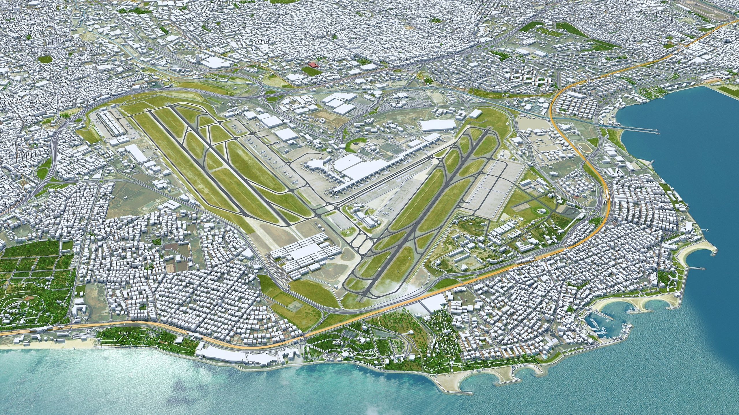 Istanbul City in Turkey Low-poly 3D model_9