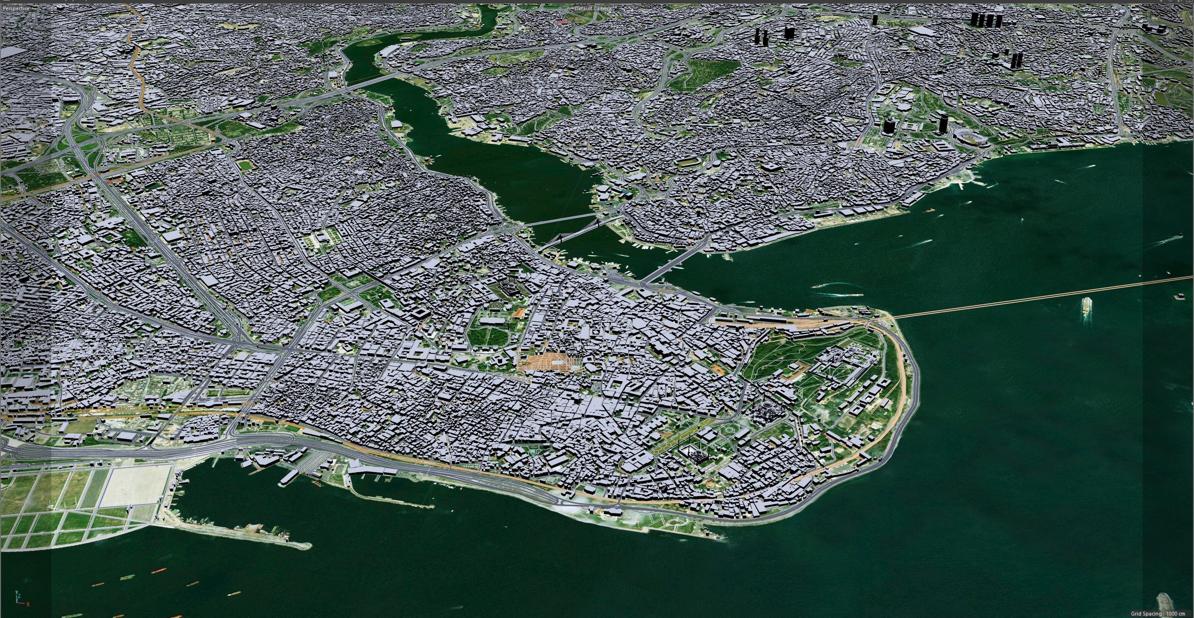 Istanbul City in Turkey Low-poly 3D model_18