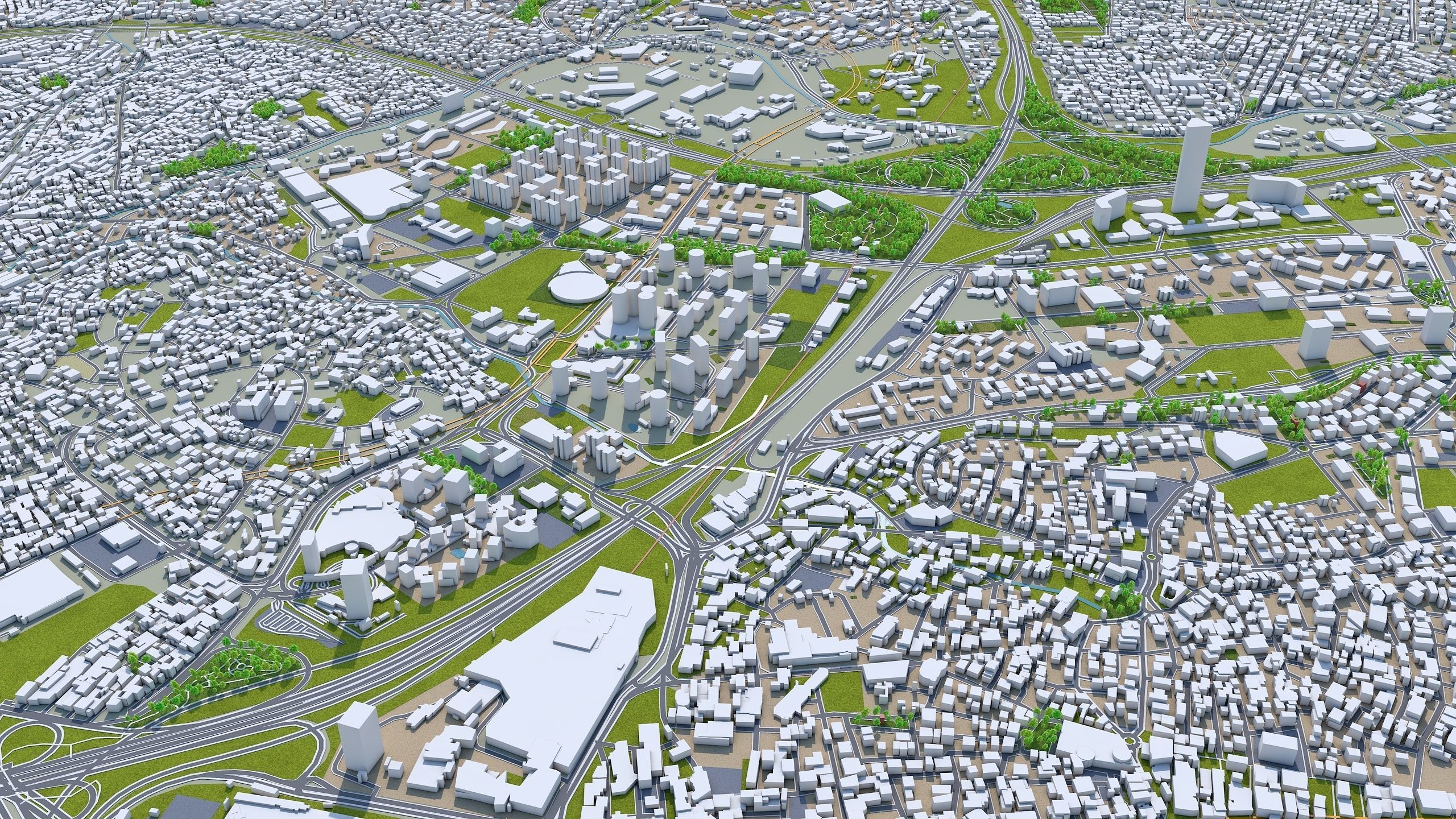 Istanbul City in Turkey Low-poly 3D model_13