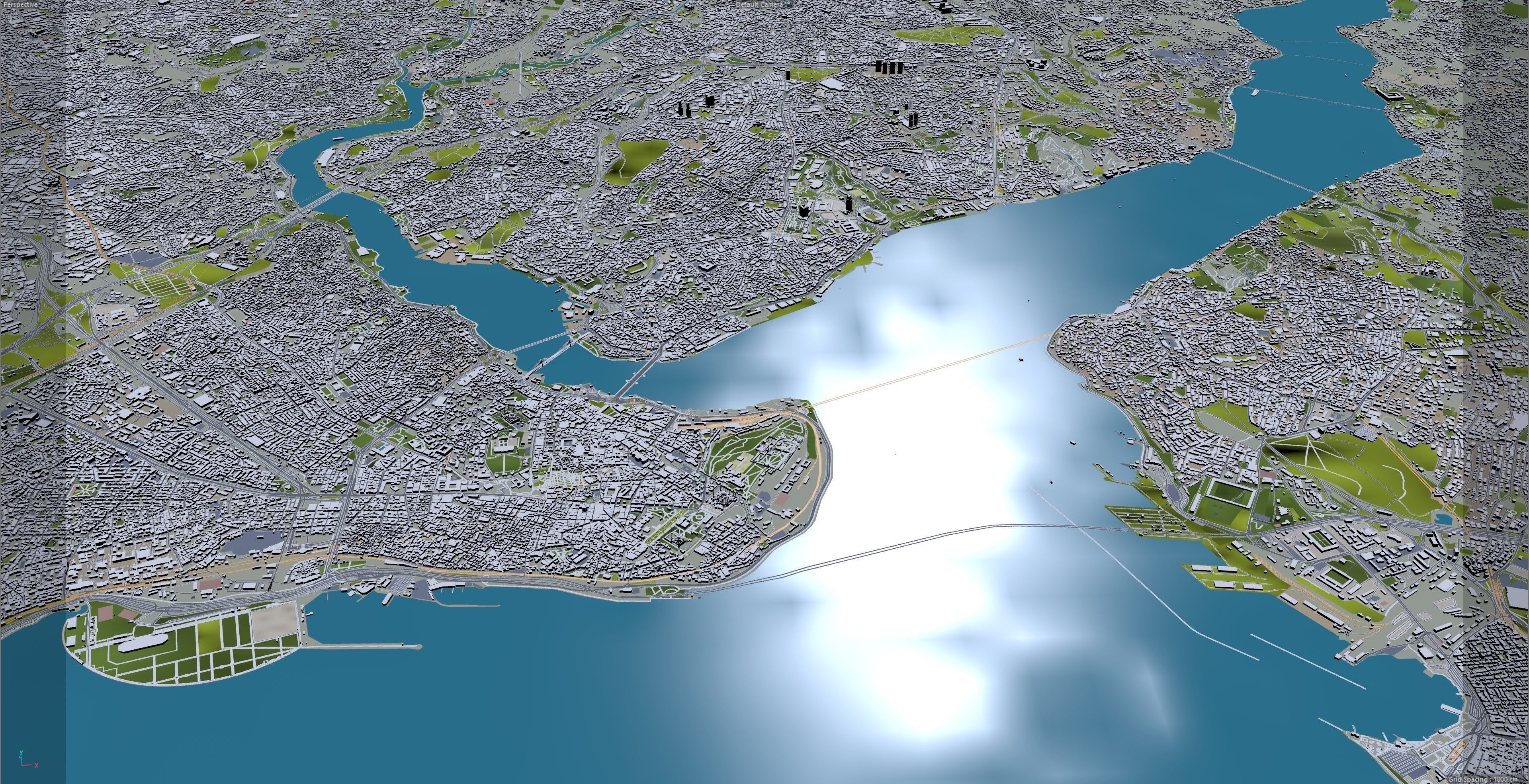Istanbul City in Turkey Low-poly 3D model_14